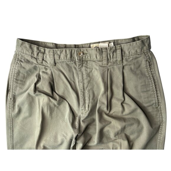 Eddie Bauer Mens Classic Fit Pleated Khaki Pants 36x34 100% Cotton 72f - Picture 6 of 6